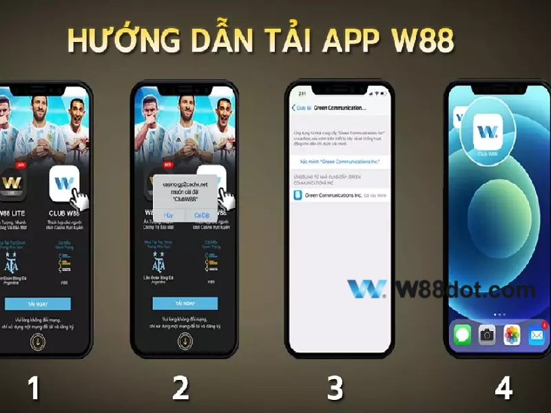 Tải App di động W88 Về Điện Thoại Android